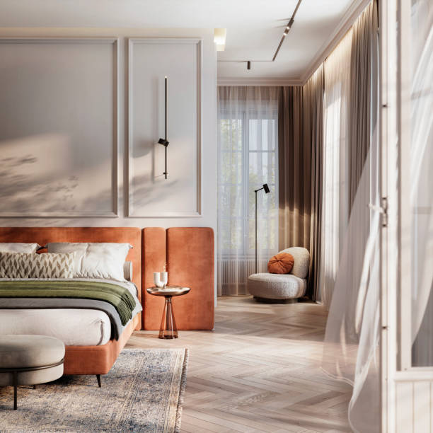 Refined bedroom interior with high-end hotel-inspired mood